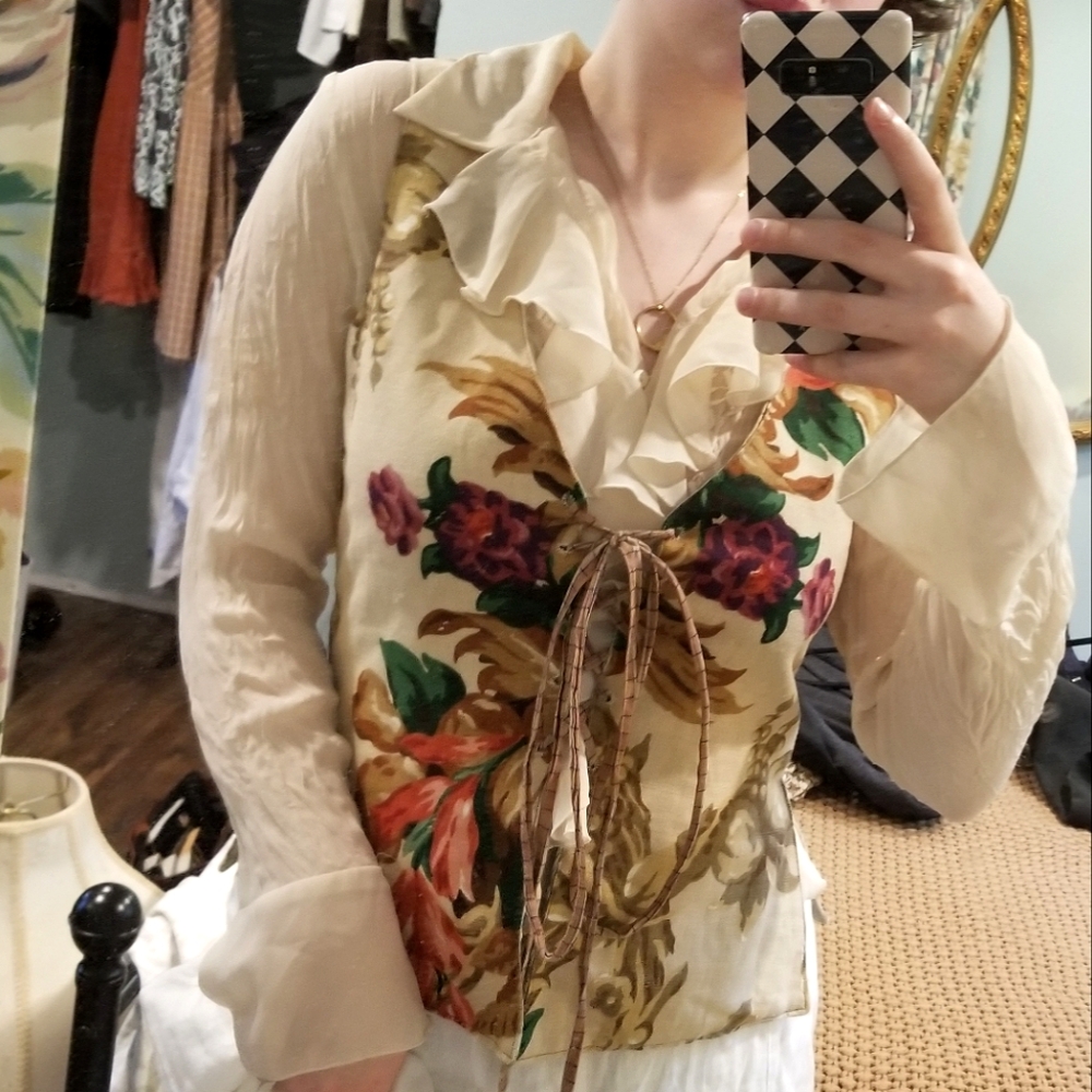 Vintage Cottagecore Reversible Vest - Picture 3 of 14